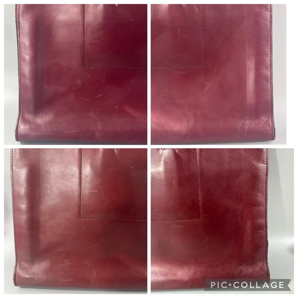 Vintage Schlesinger Brother Burgundy Leather Briefcase